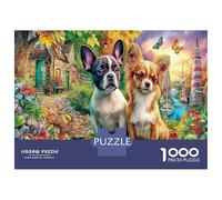 Perros by Sea 1000 Pieza PuzzlesDos Chihuahuas Jardín Regalo De Rompecabezas Juguetes Desafiantes para Adultos Y Niños +14 Años Colores Variados70x50cm/1000pcs