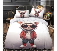 Perros Cane Corso Funda de Edredón de poliéster Juego de 3 Piezas Diseño 3D Cremallera Oculta incluye Fundas de Almohada Suave Retrato canino Funda Edredon for Adolescentes Super king（260x220cm）