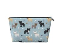 Perros Chihuahua Azul, Bolsa de artículos de tocador Bolsa de Maquillaje Bolsa de cosméticos Bolsa de artículos de tocador de Viaje portátil