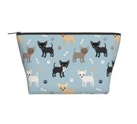 Perros Chihuahua Azul, Bolsa de artículos de tocador Bolsa de Maquillaje Bolsa de cosméticos Bolsa de artículos de tocador de Viaje portátil