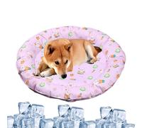 Perros cojín de dormir enfriamiento, estera para perros | Ronda gel respirable Round Dog Coaling Mat | Manta para mascotas para pequeños recursos gato perreras cajas al aire libre o uso