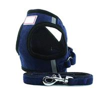 Perros con Herramientas, Arnés for Perros y Gatos, Color Azul, con Correa, Collar Ajustable, Chaleco Accesorios for pasear(S)