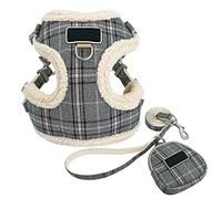 Perros con Herramientas, Juego de Correas Suaves Grises for Perros y Mascotas, Chaleco antitirones, Ajustable, for Cachorros Gatos, for pequeños medianos, Abrigo S(M)