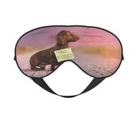 Perros Dachshund Con Tabla Perros Dachshund Marrón, Cubreojos completos Antifaz bloqueador de luz Antifaz para dormir Antifaz suave con los ojos vendados Noche
