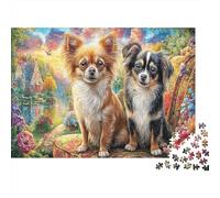 Perros de Campo Rompecabezas 1000 Piezas Papel Educativo para Adultos Decoración Mural Puzzle de Perro Sociabilidad Interacción Regalo 38x26cm/1000pcs