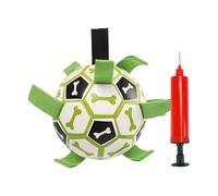 Perros de fútbol con correas | Bola de mimbre de nailon de resistencia | Juguete para masticar muñecos | Buster anti drenaje, juegos interactivos | uso al aire libre, entrenamiento, mascotas