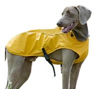Perros de la chaqueta de lluvia, poncho de cachorro con capucha skincho 23.6x35.4in capa de mascota impermeable, tiras reflectantes hebillas ajustables, se adapta a perros medianos y grandes para días