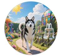 Perros de Trineo 1.000 Piezas Puzzle Adultos para Aliviar El Estrés Mascotas Lindas Juegos De Puzzle Juguetes Creativos contra El Estrés Regalos Familiares (67.5x67.5cm)