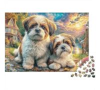 Perros en el Jardín Un Puzzle Único 1000 Piezas Cachorro de Jardín Colorido Desafiante Desafiante y Estimulante Puzzle para Adultos Puzzle - 100% Cartón Reciclado 100% Cartón Reciclado 52x38cm/1000pz