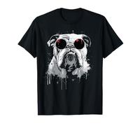 Perros Estilo Grunge Hipster Gafas De Sol Bulldog Perro Camiseta