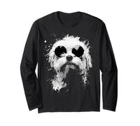 Perros Estilo Grunge Hipster Gafas De Sol Maltas Perro Manga Larga