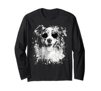 Perros Estilo Grunge Hipster Gafas De Sol Pastor Australiano Manga Larga