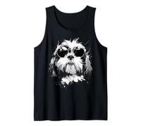 Perros Estilo Grunge Hipster Gafas De Sol Shih Tzu Dog Camiseta sin Mangas