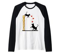 Perros Gatos Amor Niños Soprano flauta Dulce Camiseta Manga Raglan