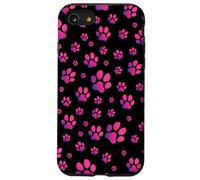 Perros Gatos Patas, para Mujeres y niñas, Amantes de los Animales de Mascotas Carcasa para iPhone SE (2020) / 7/8