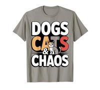 Perros Gatos Y Caos Perro Y Gato Mamá Camiseta