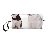 Perros Husky Impresos, Bolsa de Maquillaje Bolsa de cosméticos Bolsa de artículos de tocador de Viaje portátil Bolsa de Maquillaje