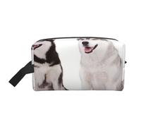 Perros Husky Impresos, Bolsa de Maquillaje Bolsa de cosméticos Bolsa de artículos de tocador de Viaje portátil Organizador de Bolsa de Maquillaje
