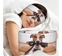 Perros Jack Russell Terrier Animales, Antifaz para dormir, ideal para el hogar, viajes y trabajo por turnos. Cubre completamente los ojos y bloquea la luz.