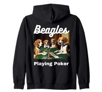 Perros Jugando Al Poker Beagles Perro Beagle Juego De Cartas Sudadera con Capucha