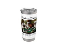 Perros Jugando Al Poker Dálmatas Raza De Perro Dálmata Vaso térmico de acero inoxidable de doble pared