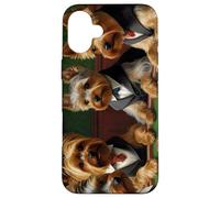 Perros Jugando Al Poker Yorkies Perro Yorkshire Terrier Carcasa para iPhone 16 Plus