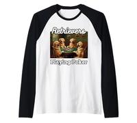Perros Jugando Al Póquer Perro Golden Retriever Retrievers Camiseta Manga Raglan