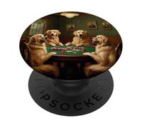 Perros Jugando Al Póquer Perro Golden Retriever Retrievers PopSockets PopGrip Adhesivo