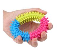 Perros juguetes para masticar, lindo anillo de espinas para perros multicolores Mascotas juguetes para masticar juguetes de goma para la dentición duraderos no tóxicos Juguetes de limpieza de dientes