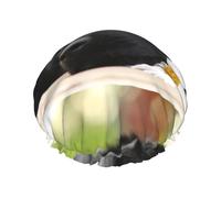 Perros Labrador Negro Manzanilla Black Retriever,Gorro de ducha, gorro de noche, gorro de baño elástico impermeable de doble capa, reutilizable para el cabello.