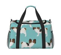 Perros Papillon Lindo Perro Spaniel de Juguete,Bolsas Deportivas, Bolsos de Viaje Deportivos Cruzados de Mano, Bolsas de Viaje de Gran Capacidad para Mujeres y Hombres.