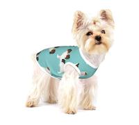 Perros Papillon Lindo Perro Spaniel Toy,Camiseta de algodón sin Mangas para Mascotas, Chaleco Transpirable, Suave y elástico para Cachorros,S
