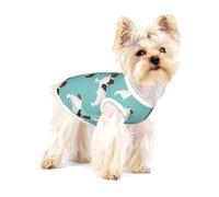 Perros Papillon Lindo Perro Spaniel Toy,Camiseta de algodón sin Mangas para Mascotas, Chaleco Transpirable, Suave y elástico para Cachorros,L