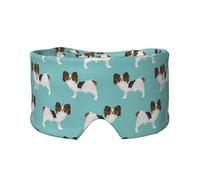Perros Papillon Lindo perro Spaniel Toy,Máscara para ojos con bloqueo de luz y protección ocular completa para dormir, orejeras y ojos.