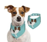 Perros Papillon Lindo Perro Spaniel Toy,Pañuelos de algodón para Perros, Bufandas Ajustables para Mascotas,L