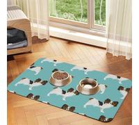 Perros Papillon Lindo Perro Spaniel Toy,Tapete para Comida de Mascotas, manteles Individuales de Cuero sintético para Gatos y Perros,30x45cm