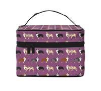 Perros Pastor Australiano Lindo Perro Mascota Perros Aussie, Bolsa de Maquillaje Bolsa de cosméticos Bolsa de Aseo de Viaje portátil Estuche para lápices