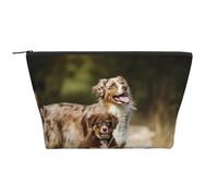 Perros Pastor Australiano Perros Aussie Brown, Bolsa de artículos de tocador Bolsa de Maquillaje Bolsa de cosméticos Bolsa de artículos de tocador de Viaje portátil