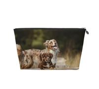 Perros Pastor Australiano Perros Aussie Brown, Bolsa de artículos de tocador Bolsa de Maquillaje Bolsa de cosméticos Bolsa de artículos de tocador de Viaje portátil