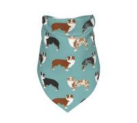 Perros pastores australianos,Bufanda con Babero y Capucha Triangular Bufanda Ajustable para Mascotas Capucha Lavable Adecuada para Perros y Gatos pequeños, medianos y Grandes