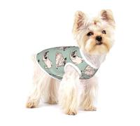Perros Pug Sentados,Camiseta de algodón sin Mangas para Mascotas, Chaleco Transpirable, Suave y elástico para Cachorros,L