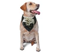 Perros Pug Tristes Perros Mascotas Pug Tristes Bandanas para Perros Pug Bufandas para Cachorros y Gatos Pañuelo Lavable para Mascotas