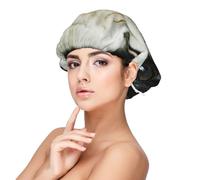 Perros Pug Tristes Perros Pug Tristes Mascotas Pug,Gorro de dormir de satén para adultos - Gorro de dormir elástico para mujer, cubrecabello nocturno