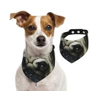 Perros Pug Tristes Perros Pug Tristes Mascotas Pug,Pañuelos de algodón para Perros, Bufandas Ajustables para Mascotas,L