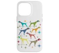 Perros Puntero de Estilo Moderno Retro Vintage de Mediados de Siglo Carcasa para iPhone 14 Pro MAX