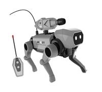 Perros robóticos para niños - Juguete para perros robot teledirigido para niños, juguetes educativos realistas, modelo electrónico de cachorro caminando, figura de perro de camuflaje inteligente, a