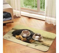 Perros Rottweiler Perros Lindos Cachorros Mascotas Pequeñas,Tapete para Comida de Mascotas, manteles Individuales de Cuero sintético para Gatos y Perros,40x60cm