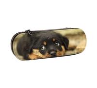 Perros Rottweiler Perros Lindos Cachorros Mascotas Pequeños, Estuche para lápices Estuche para lápices de cuero de PU Estuche para lápices de gran capacidad Estuche para lápices Bolsa de cosméticos