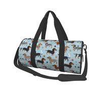 Perros Salchicha Azul, Bolsa de Viaje de Gran Capacidad, Bolso Redondo, Bolsa de Viaje Deportiva, Bolsa de Mano, Bolsa de Fitness