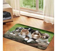 Perros Salchicha,Tapete Impermeable para Comida de Mascotas, manteles Individuales para Comida y Agua para Perros y Gatos, tapetes de Cuero sintético para Comida.,40x60cm